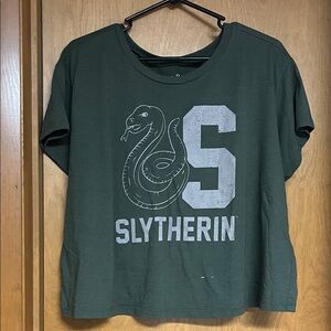 Harry Potter x Torrid Slytherin cropped shirt